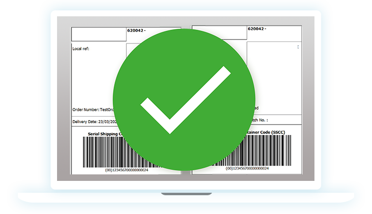 Advanced Shipping Notice (ASN) example on laptop screen