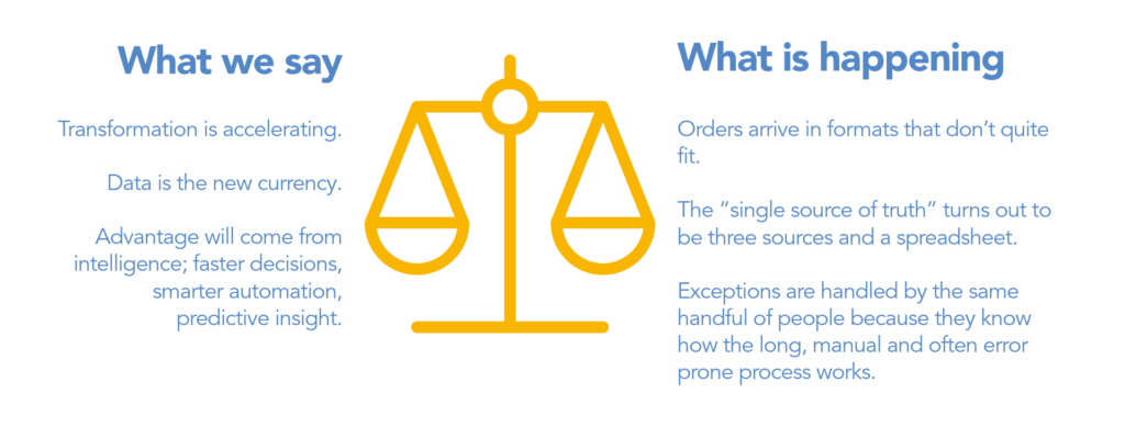 What people say is happening and what is actually happening in the order-to-cash process are two different things.